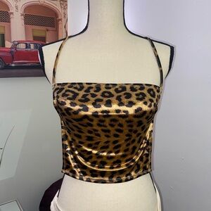 Wild Elegance Leopard Print Cami Top